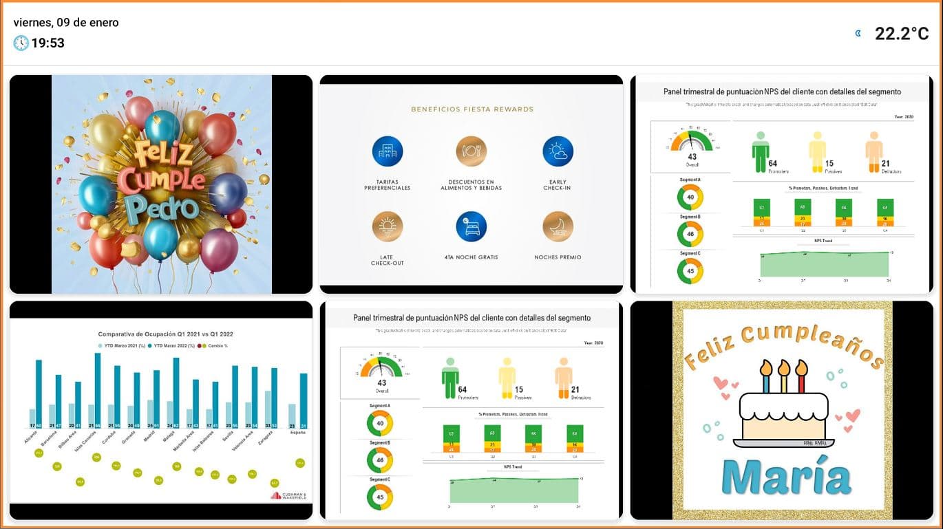 Pantalla de promociones